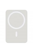 Beyaz mini MagSafe uyumlu 5000 mAh wireless promosyon powerbank